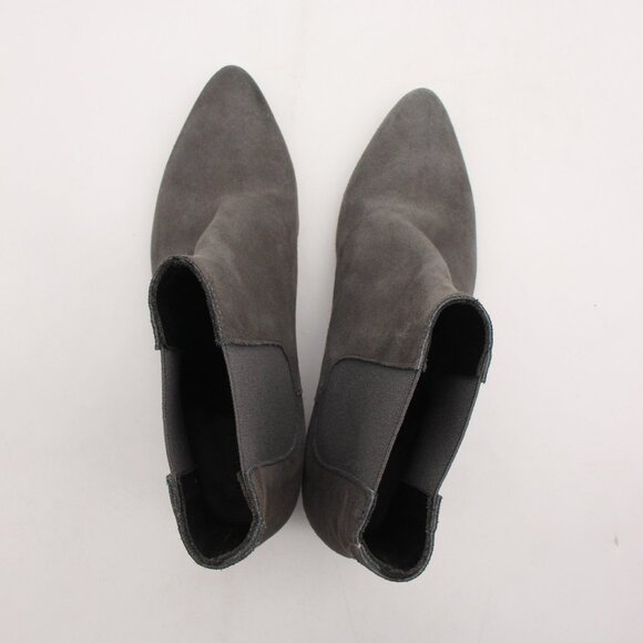 Woman by Common Projects Women's Size EU 38 Gray Leather Suede Ankle Bootie - Picture 9 of 12